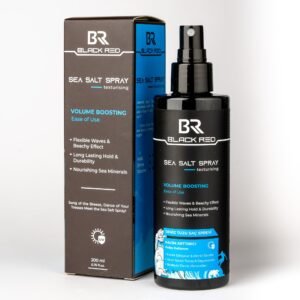 Home black red beachy matte texture sea salt hair spray, 200 ml medium hold | uv protection